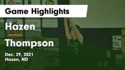 Hazen  vs Thompson  Game Highlights - Dec. 29, 2021