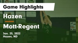 Hazen  vs Mott-Regent  Game Highlights - Jan. 25, 2022