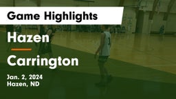 Hazen  vs Carrington  Game Highlights - Jan. 2, 2024