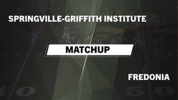Griffith Institute football highlights Matchup: Springville-Griffith vs. Fredonia 2016