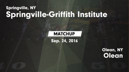 Matchup: Springville-Griffith vs. Olean  2016