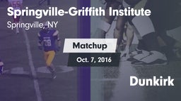 Matchup: Springville-Griffith vs. Dunkirk  2016