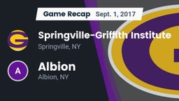 Recap: Springville-Griffith Institute  vs. Albion  2017