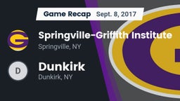 Recap: Springville-Griffith Institute  vs. Dunkirk  2017