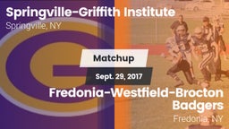 Matchup: Springville-Griffith vs. Fredonia-Westfield-Brocton Badgers 2017