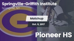 Matchup: Springville-Griffith vs. Pioneer HS 2017