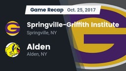 Recap: Springville-Griffith Institute  vs. Alden  2017