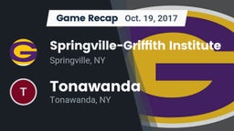 Recap: Springville-Griffith Institute  vs. Tonawanda  2017
