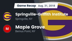 Recap: Springville-Griffith Institute  vs. Maple Grove 2018