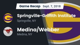 Recap: Springville-Griffith Institute  vs. Medina/Webber  2018