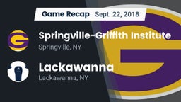 Recap: Springville-Griffith Institute  vs. Lackawanna  2018