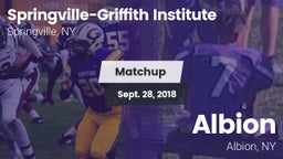 Matchup: Springville-Griffith vs. Albion  2018