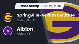 Recap: Springville-Griffith Institute  vs. Albion  2018
