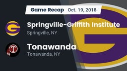 Recap: Springville-Griffith Institute  vs. Tonawanda  2018