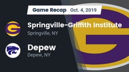 Recap: Springville-Griffith Institute  vs. Depew  2019
