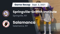 Recap: Springville-Griffith Institute  vs. Salamanca  2021