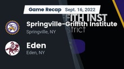 Recap: Springville-Griffith Institute  vs. Eden  2022