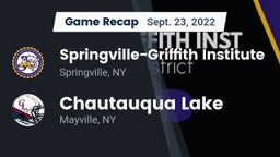 Recap: Springville-Griffith Institute  vs. Chautauqua Lake  2022