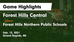 Forest Hills Central  vs Forest Hills Northern Public Schools Game Highlights - Feb. 12, 2021