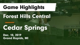 Forest Hills Central  vs Cedar Springs Game Highlights - Dec. 10, 2019