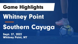 Whitney Point  vs Southern Cayuga Game Highlights - Sept. 27, 2022