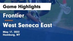 Frontier  vs West Seneca East  Game Highlights - May 17, 2022