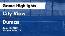 City View  vs Dumas  Game Highlights - Aug. 19, 2022