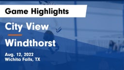 City View  vs Windthorst  Game Highlights - Aug. 12, 2022