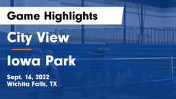 City View  vs Iowa Park  Game Highlights - Sept. 16, 2022