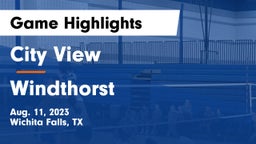 City View  vs Windthorst  Game Highlights - Aug. 11, 2023
