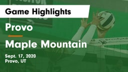 Provo  vs Maple Mountain  Game Highlights - Sept. 17, 2020