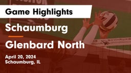 Schaumburg  vs Glenbard North  Game Highlights - April 20, 2024