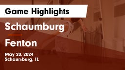 Schaumburg  vs Fenton  Game Highlights - May 20, 2024