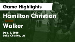 Hamilton Christian  vs Walker  Game Highlights - Dec. 6, 2019