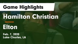 Hamilton Christian  vs Elton  Game Highlights - Feb. 7, 2020