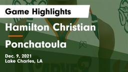 Hamilton Christian  vs Ponchatoula  Game Highlights - Dec. 9, 2021