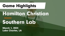 Hamilton Christian  vs Southern Lab  Game Highlights - March 1, 2024