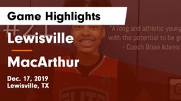 Lewisville  vs MacArthur Game Highlights - Dec. 17, 2019