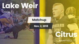 Matchup: Lake Weir High vs. Citrus  2018