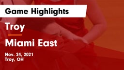 Troy  vs Miami East  Game Highlights - Nov. 24, 2021