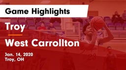 Troy  vs West Carrollton  Game Highlights - Jan. 14, 2020
