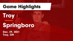 Troy  vs Springboro  Game Highlights - Dec. 29, 2021