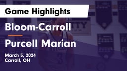 Bloom-Carroll  vs Purcell Marian  Game Highlights - March 5, 2024