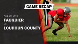 Recap: Fauquier  vs. Loudoun County  2015