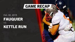 Recap: Fauquier  vs. Kettle Run  2015