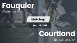 Matchup: Fauquier  vs. Courtland  2016