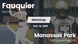 Matchup: Fauquier  vs. Manassas Park 2016