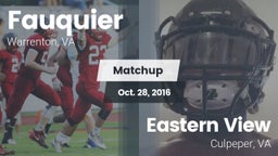 Matchup: Fauquier  vs. Eastern View  2016