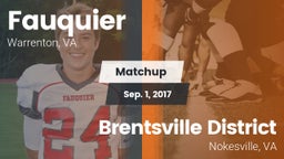 Matchup: Fauquier  vs. Brentsville District  2017