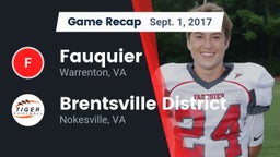Recap: Fauquier  vs. Brentsville District  2017